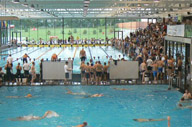 As in past Games, the largest and most attended single sport was swimming, diving and synchronized swimming (male and female) which had about 700 registered participants in over 100 different events including the exhausting 1500 meter freestyle races that take about 25 minutes per race.