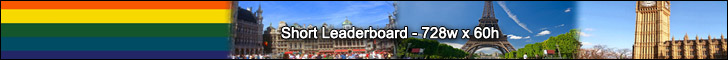 Global Gayz Short Leaderboard Footer Ad - 780 wide x 60 high