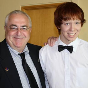 Jamie Hubley with his father