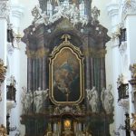 High Baroque altar in the church.