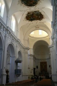 Church interior in Noto town in