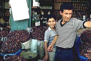Dry fruit seller & son.