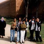 Rabat kids by wall.