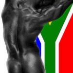 Nude with national flag-art photo In 1994 the first democratic election