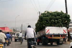 Truck with bananas