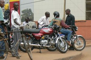 Motorcycle taxis are the fastest way around the city.