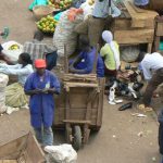 Goods haulers at the market