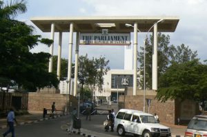 Entrance to the Parliament building in