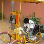 Portable wireless public telephone