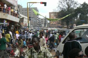 Traffic is often gridlocked in the city center.