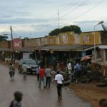 Masindi; one of the few paved streets