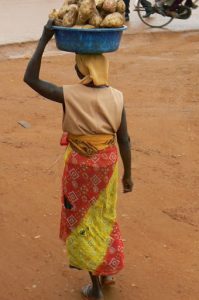 Masindi market; locals often plant a home garden and sell