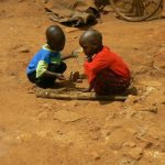 Mesindi (or Masindi) children improvise toys from sticks and stones
