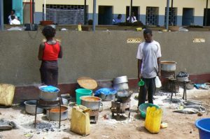 Mesindi (or Masindi) outdoor kitchen at the market