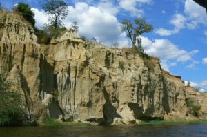 Clay cliffs along the river