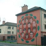 Derry wall mural to 14 murdered young men (one was