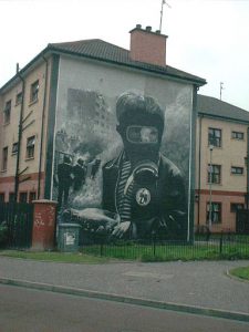 Derry wall mural of Battle of Bogside 1969