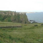 North coast ancient Dunseverick Castle ruin