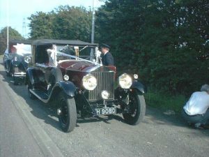 Wedding party limousines