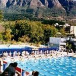 Swimming pool and mountains