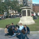 Lunchtime kids at Belfast city hall