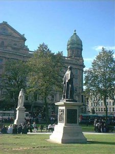 Belfast central park at city hall