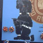 West Belfast - Loyalist (British) mural of masked paramilitary guerrillas