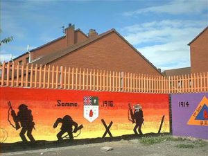 Belfast war mural to Battle of Somme (World War I)