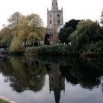 Trinity Church reflected (Shakespeare's grave inside)