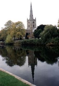 Trinity Church reflected (Shakespeare's grave inside)