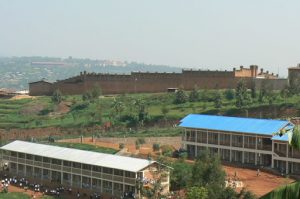 Prison in Kigali adjacent to a school.