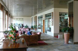 Lounge at 'Hotel Rwanda' (real name Hôtel des Mille Collines)