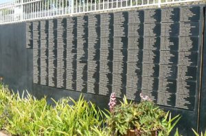 Genocide Memorial in Kigali - names of some victims (many