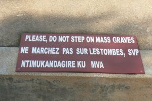 Sign - Please do not step on mass graves.