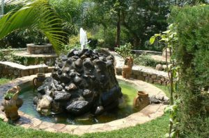 Fountain at Genocide Memorial in Kigali