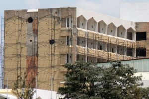 The National Parliament Building is still under repairs from the
