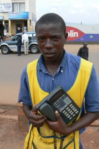 Telephone service is connected to his wireless phone.