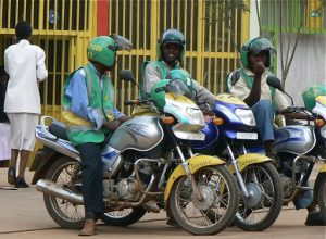 Motorcycle taxi drivers must wear a uniform and carry a