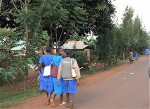 Kids on the way to school.