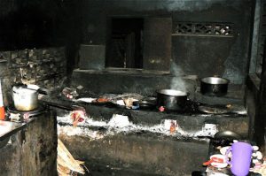 Rustic kitchen at Amarembo Motel on the Uganda-Tanzania border