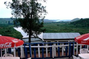 View of the Kagera River between Uganda and Tanzania (in