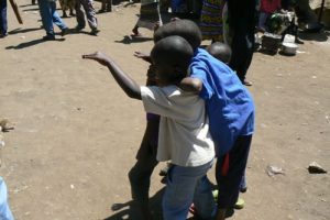 Kids were playful and posed for photos.