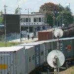 Central Lusaka train station. Strangely, the train