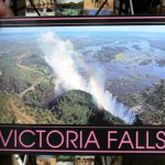 Postcard overview of the Falls; Zambia in the foreground, Zimbabwe