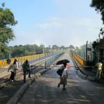 View of the Victoria Falls Bridge from Zambia.