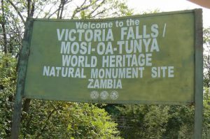 Sign - Welcome to the Victoria Falls