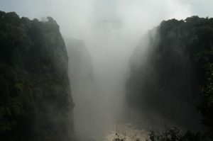 Looking (from the bridge) down the gorge that carries the