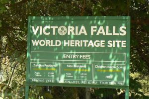 Sign - Victoria Falls World Heritage Site