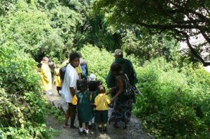 Kids delight in visiting the Falls.