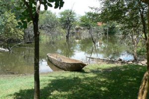 An inlet from the Zambezi River - aligators are sometimes